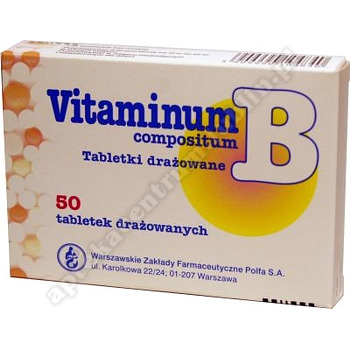 Vit.  B compositum tabl. drażow.  50tabl. (POLFA WARSZAWA)