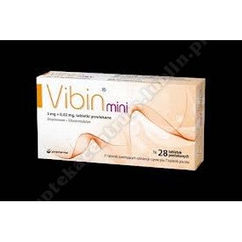 Vibin Mini tabl.powl. 0,02mg+3mg 28 tabl.  LEK WYDAWANY NA RECEPTĘ LEKARSKĄ-TYLKO ODBIÓR OSOBISTY