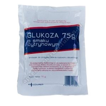 Glukoza o smaku cytrynowym 75g sasz.