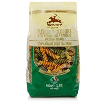 Makaron semolinowy trójkolorowy fusilli BIO 500g ALCE NERO*