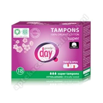 Tampony ze 100 % bawełny ekologicznej- super 18szt GENTLE DAY