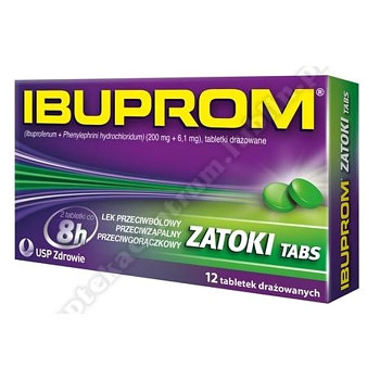 Ibuprom Zatoki Tabs 12 tabl. drażow. SERIALIZACJA WEWNĘTRZNA