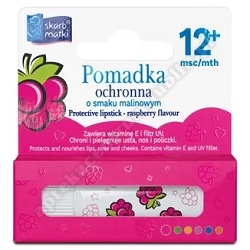 Skarb Matki, pomadka ochronna z filtrem UV, Girl, smak malinowy, 6,5 g *