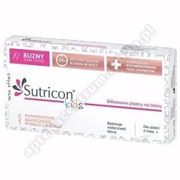Sutricon Kids, plastry silikonowe na blizny dla dzieci od 6 miesięca, 3 cm x 7 cm, 5 sztuk *