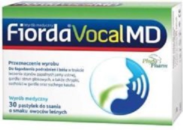 Fiorda Vocal MD o smaku owoców leśnych pastyl.do ssania 30 past.