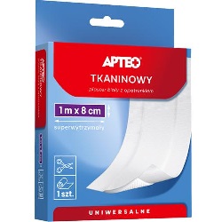 Plast.tkanin.z opatr.APTEO CARE 1m x 8 cm  *