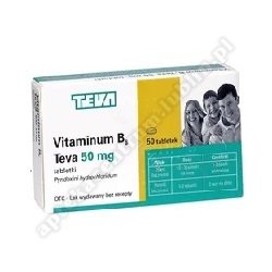 Vitaminum B 6 tabl.0.05 x 50 tabl. 0,05g