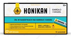 Honikan Gardło I Kaszel, żel w saszetkach,  10 saszetek