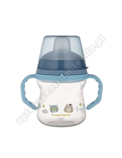 Canpol Babies Firstcup Bonjour Paris Kubek 150 ml z silikonowym ustnikiem 56/612 niebieski