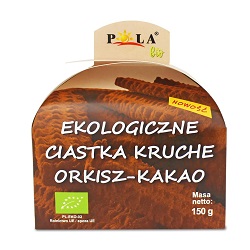 Ciastka kruche orkisz kakao BIO 150 g POLA*