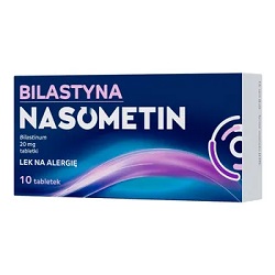 Bilastyna Nasometin tabl. 20 mg 10 tabl.