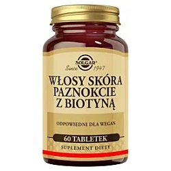 SOLGAR Włosy Skóra Paznokcie Z Biotyną 60 tabl. *